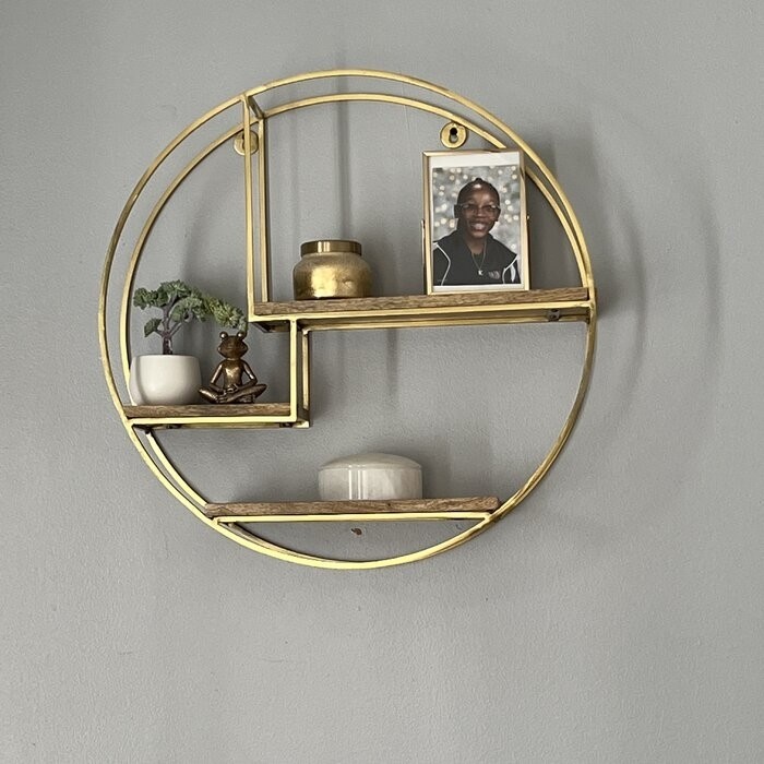 Aberdeen 3 Piece Circle Mango Wood Accent Shelf