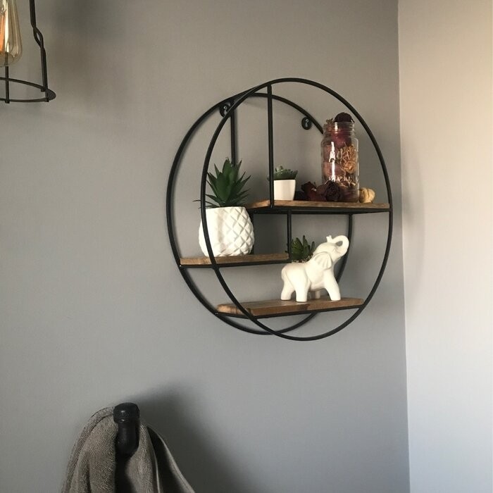 Aberdeen 3 Piece Circle Mango Wood Accent Shelf