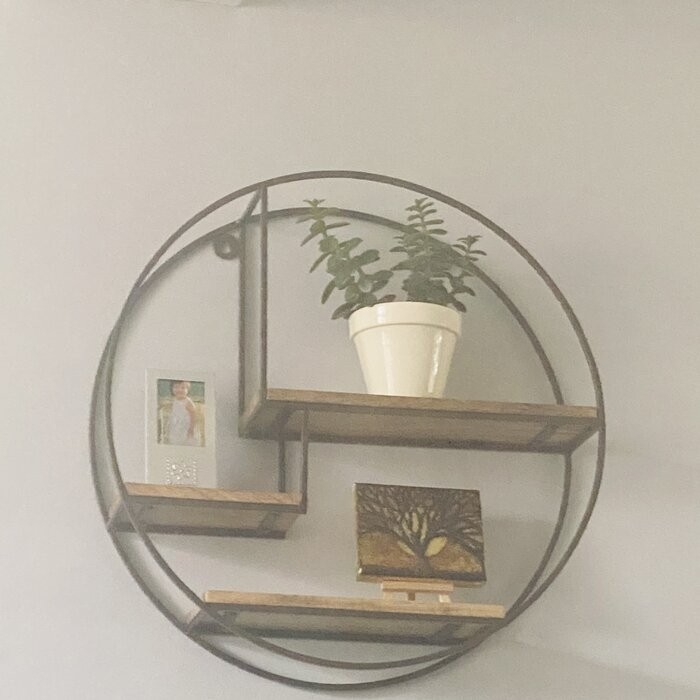 Aberdeen 3 Piece Circle Mango Wood Accent Shelf