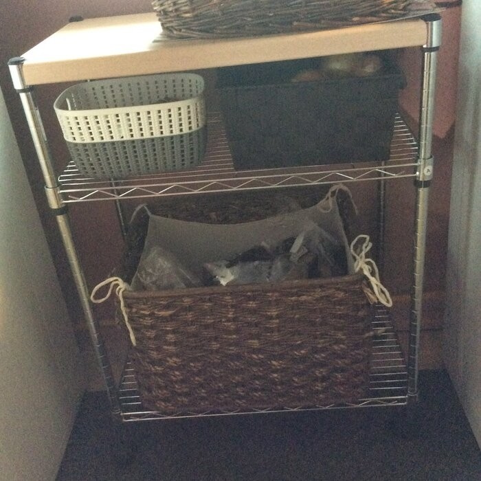 Adjustable Kitchen Cart Manufactured Wood Top