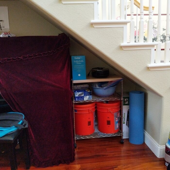 Adjustable Kitchen Cart Manufactured Wood Top