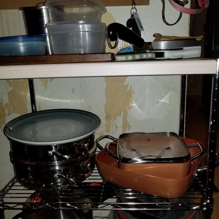 Adjustable Kitchen Cart Manufactured Wood Top
