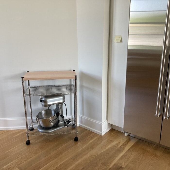 Adjustable Kitchen Cart Manufactured Wood Top