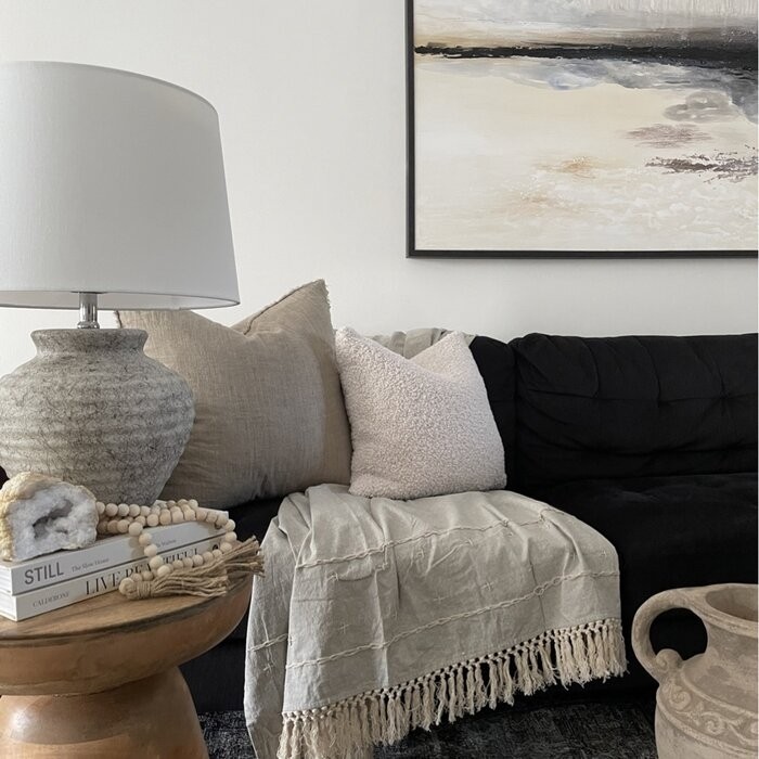 Adstock 22.5" Light Gray Table Lamp