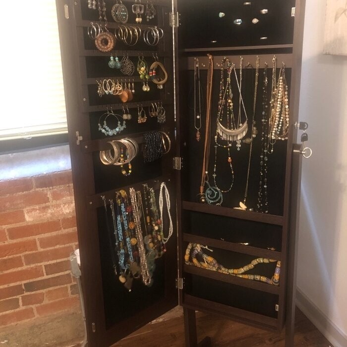 Aganlane 16.2'' Wide Jewelry Armoire with Mirror