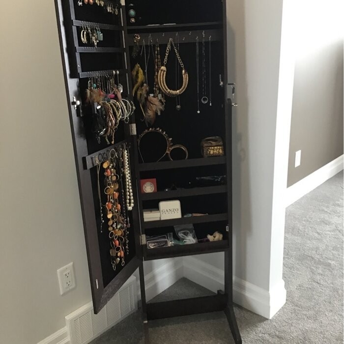 Aganlane 16.2'' Wide Jewelry Armoire with Mirror