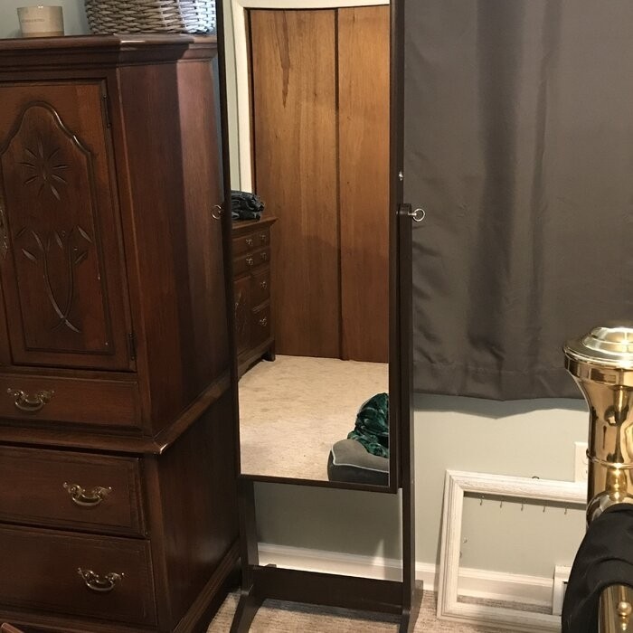 Aganlane 16.2'' Wide Jewelry Armoire with Mirror