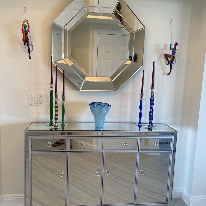 Aganlane 16.2'' Wide Jewelry Armoire with Mirror