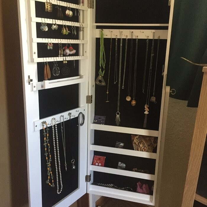 Aganlane 16.2'' Wide Jewelry Armoire with Mirror
