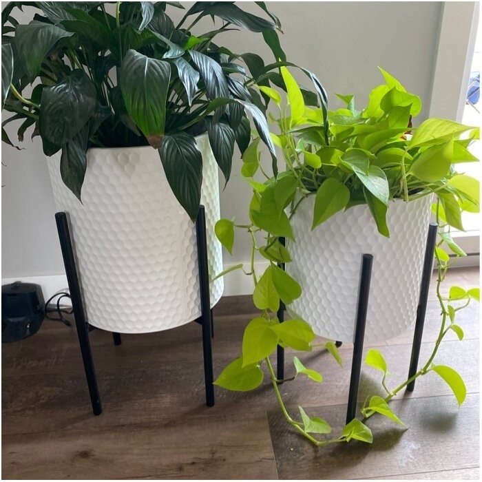 Aiken 2 - Piece Iron Pot Planter Set