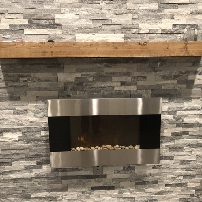 Allmar 36'' W Surface Wall Mounted Electric Fireplace