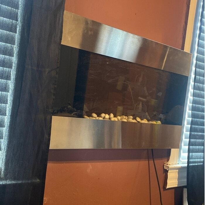 Allmar 36'' W Surface Wall Mounted Electric Fireplace