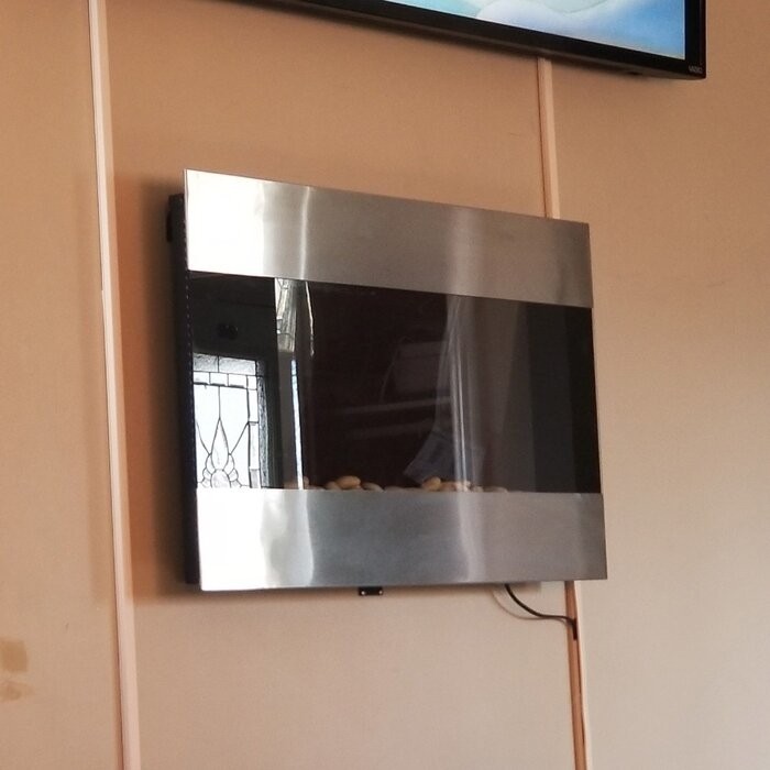 Allmar 36'' W Surface Wall Mounted Electric Fireplace