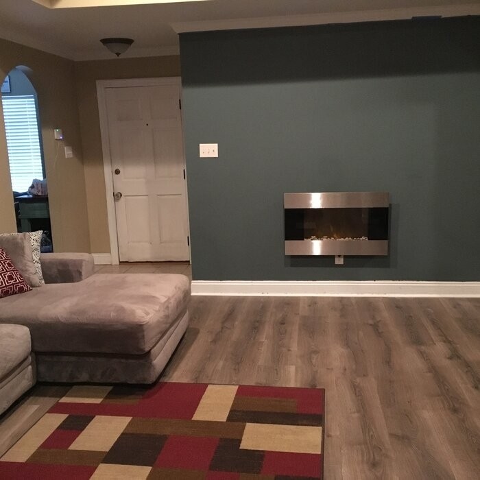 Allmar 36'' W Surface Wall Mounted Electric Fireplace