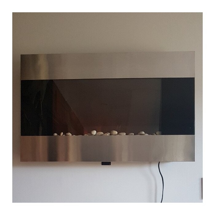 Allmar 36'' W Surface Wall Mounted Electric Fireplace