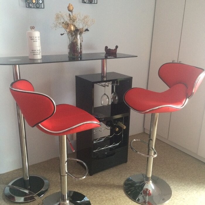 Allure Swivel Adjustable Height Bar Stool