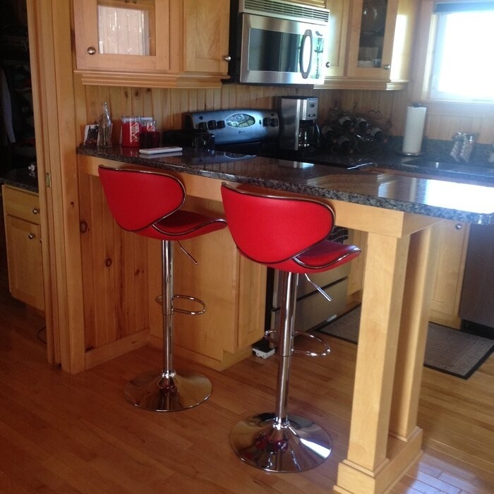 Allure Swivel Adjustable Height Bar Stool