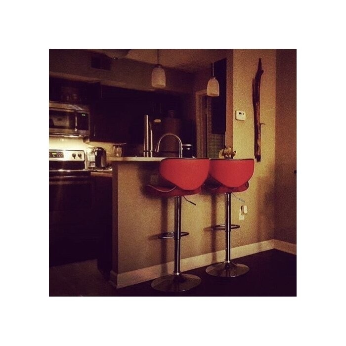 Allure Swivel Adjustable Height Bar Stool
