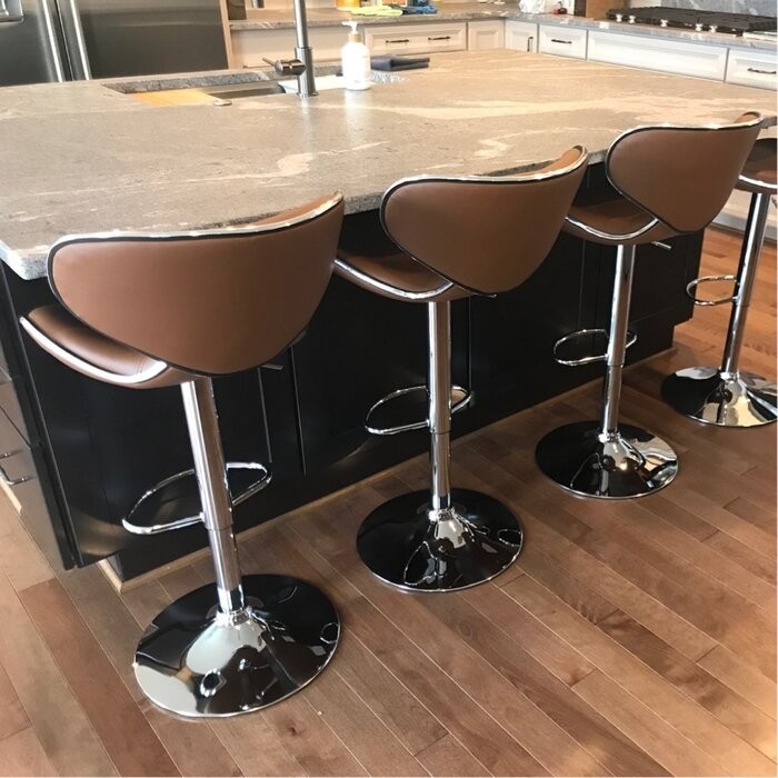 Allure Swivel Adjustable Height Bar Stool
