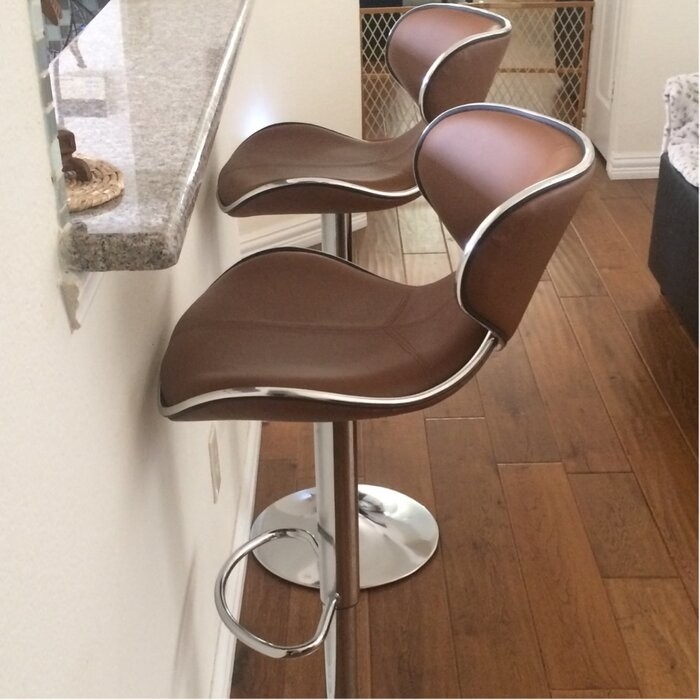 Allure Swivel Adjustable Height Bar Stool