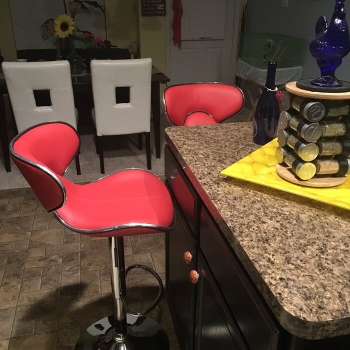 Allure Swivel Adjustable Height Bar Stool