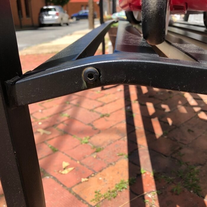 Alvah Stainless Steel Garden Bench