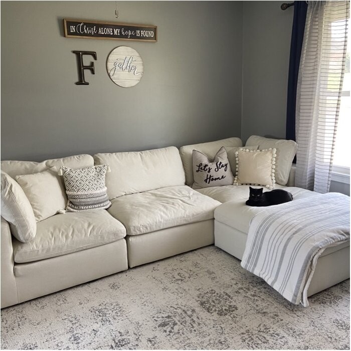 Amillya 119" Wide Reversible Modular Corner Sectional with Ottoman