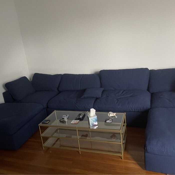 Amillya 119" Wide Reversible Modular Corner Sectional with Ottoman
