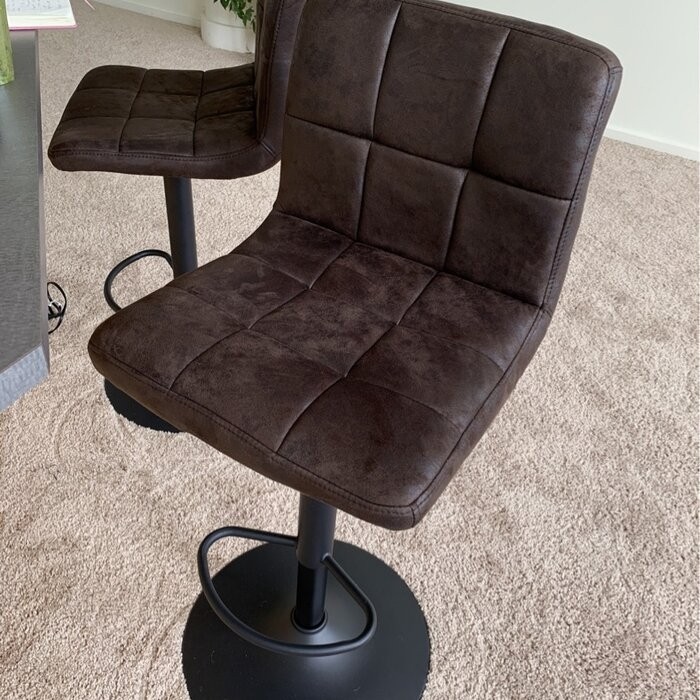 Amjed Swivel Adjustable Height Bar Stool