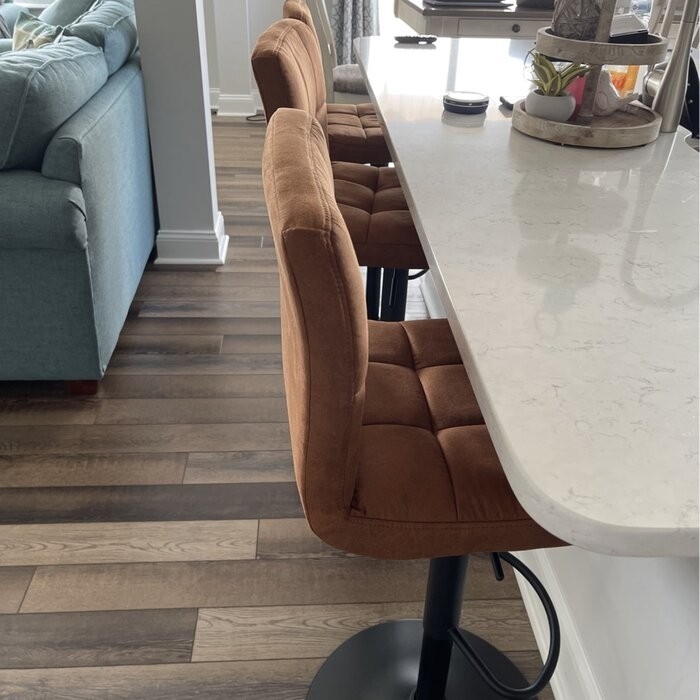 Amjed Swivel Adjustable Height Bar Stool