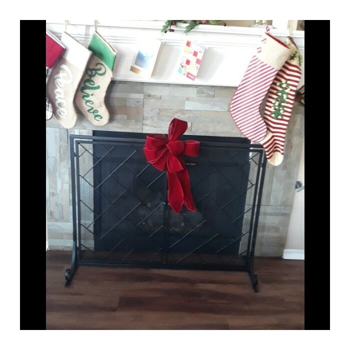 Amol 2 Panel Iron Fireplace Screen