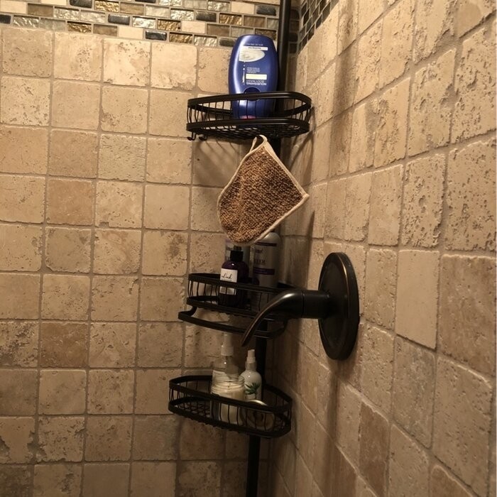 Anshdeep Tension Pole Shower Caddy