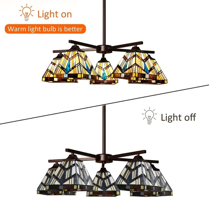 Antwoinette 5 - Light Shaded Square / Rectangle Pendant