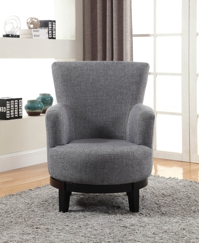 Apolinar 30'' Wide Linen Swivel Armchair