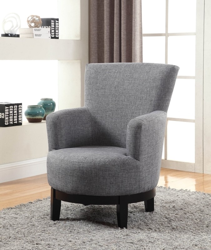 Apolinar 30'' Wide Linen Swivel Armchair