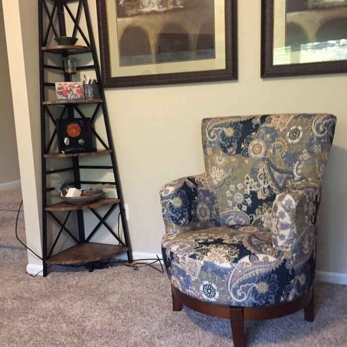 Apolinar 30'' Wide Linen Swivel Armchair