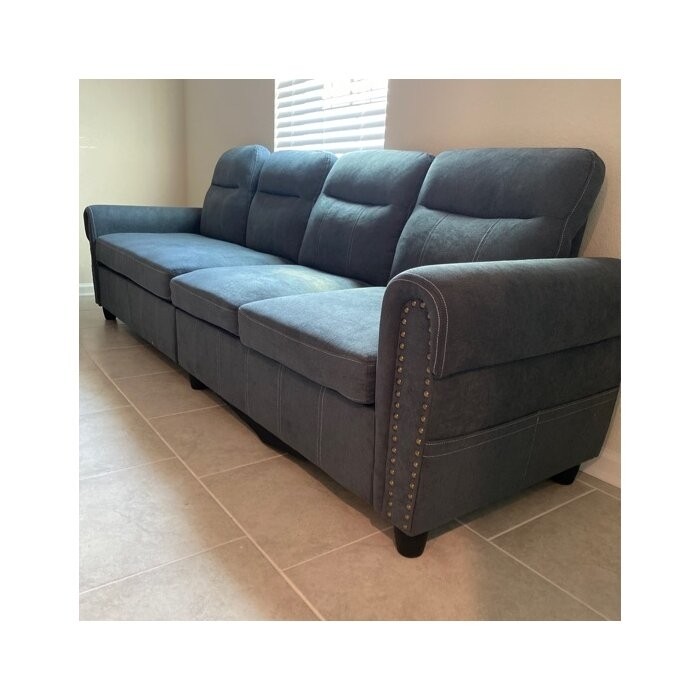 Arde 103.14'' Round Arm Modular Slipcovered Sofa Chaise with Reversible Cushions