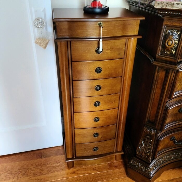 Argueta 15.5'' Wide Jewelry Armoire with Mirror