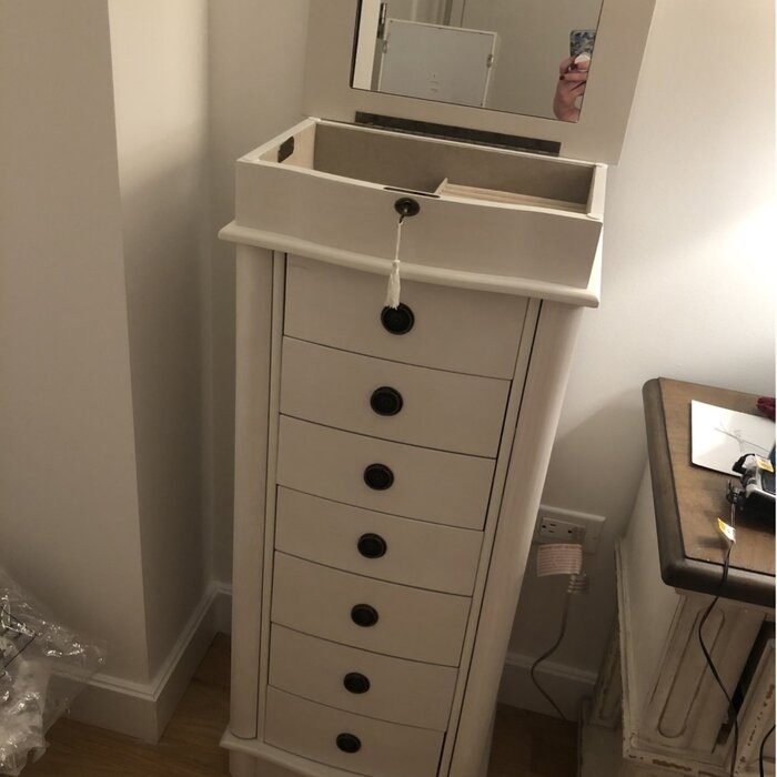 Argueta 15.5'' Wide Jewelry Armoire with Mirror