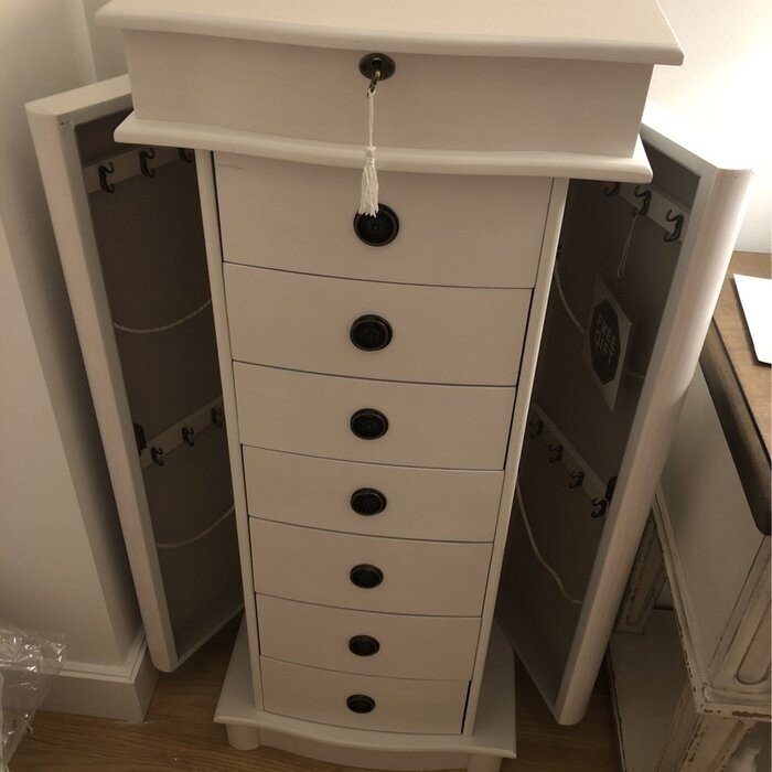 Argueta 15.5'' Wide Jewelry Armoire with Mirror