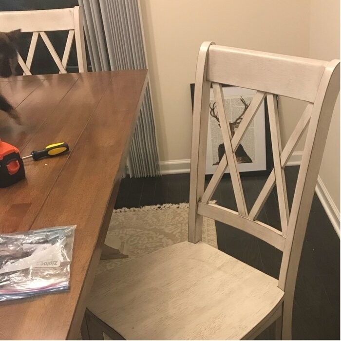 Arisa Solid Wood Cross Back Side Chair