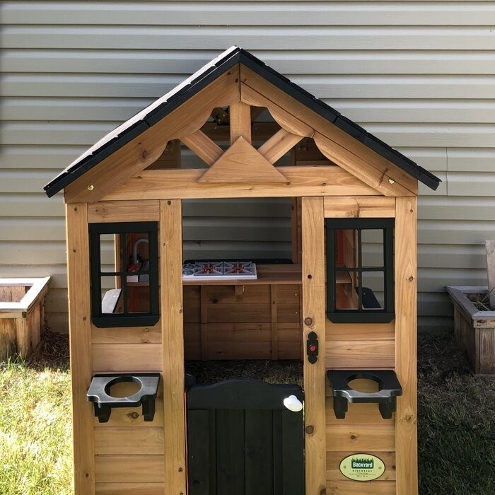 Backyard Discovery Sweetwater 42" x 46.69" Indoor/Outdoor Cedar Playhouse with Kitchen