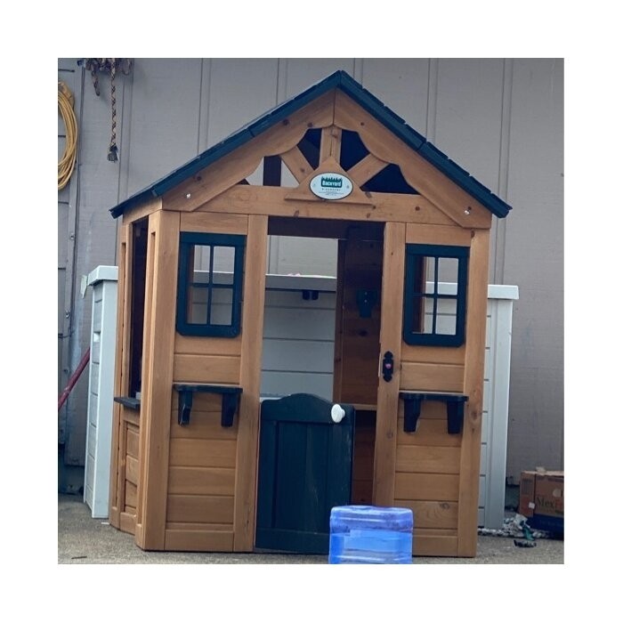 Backyard Discovery Sweetwater 42" x 46.69" Indoor/Outdoor Cedar Playhouse with Kitchen