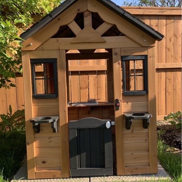 Backyard Discovery Sweetwater 42" x 46.69" Indoor/Outdoor Cedar Playhouse with Kitchen
