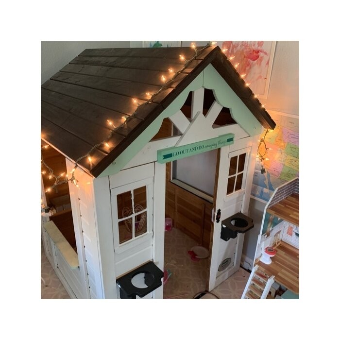 Backyard Discovery Sweetwater 42" x 46.69" Indoor/Outdoor Cedar Playhouse with Kitchen