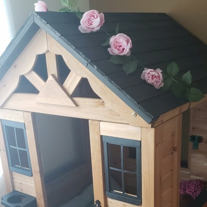 Backyard Discovery Sweetwater 42" x 46.69" Indoor/Outdoor Cedar Playhouse with Kitchen