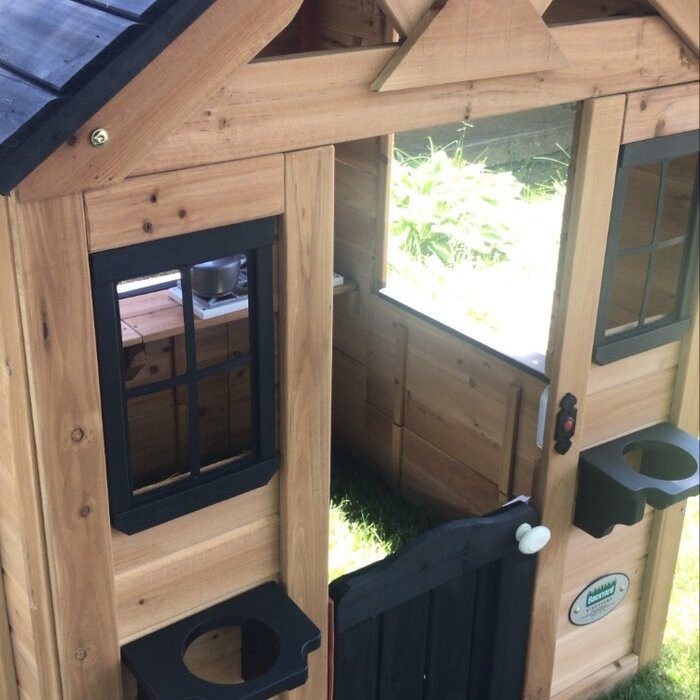 Backyard Discovery Sweetwater 42" x 46.69" Indoor/Outdoor Cedar Playhouse with Kitchen
