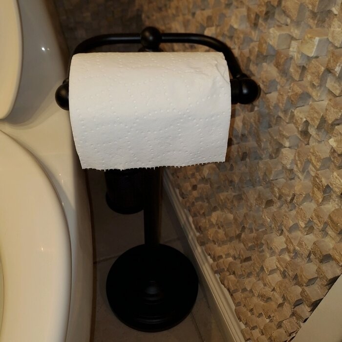 Bath Accessories Gatco Free Standing Toilet Paper Holder