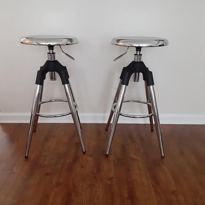 Beaudry Swivel Adjustable Height Bar Stool