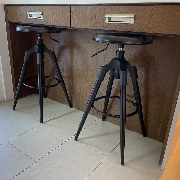 Beaudry Swivel Adjustable Height Bar Stool
